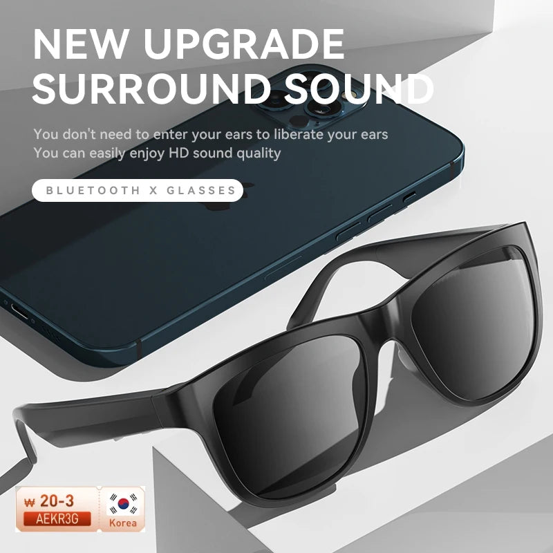 Xiaomi Huawei Bluetooth Smart Glasses | Audio Hands-Free Call Sport Stereo Sunglasses | HD Sound Smart Glasses Headsets for Music