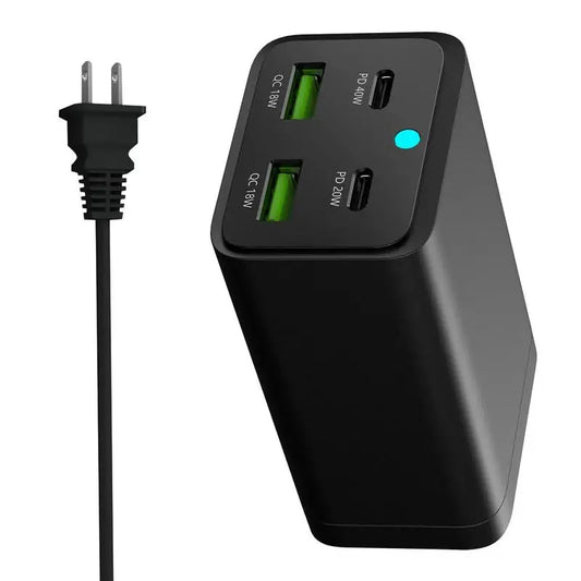 100W GaN Quick Charge USB-C PD Charger | 4-Port Wall Fast Charger for iPhone 13/12, Xiaomi, and Laptops