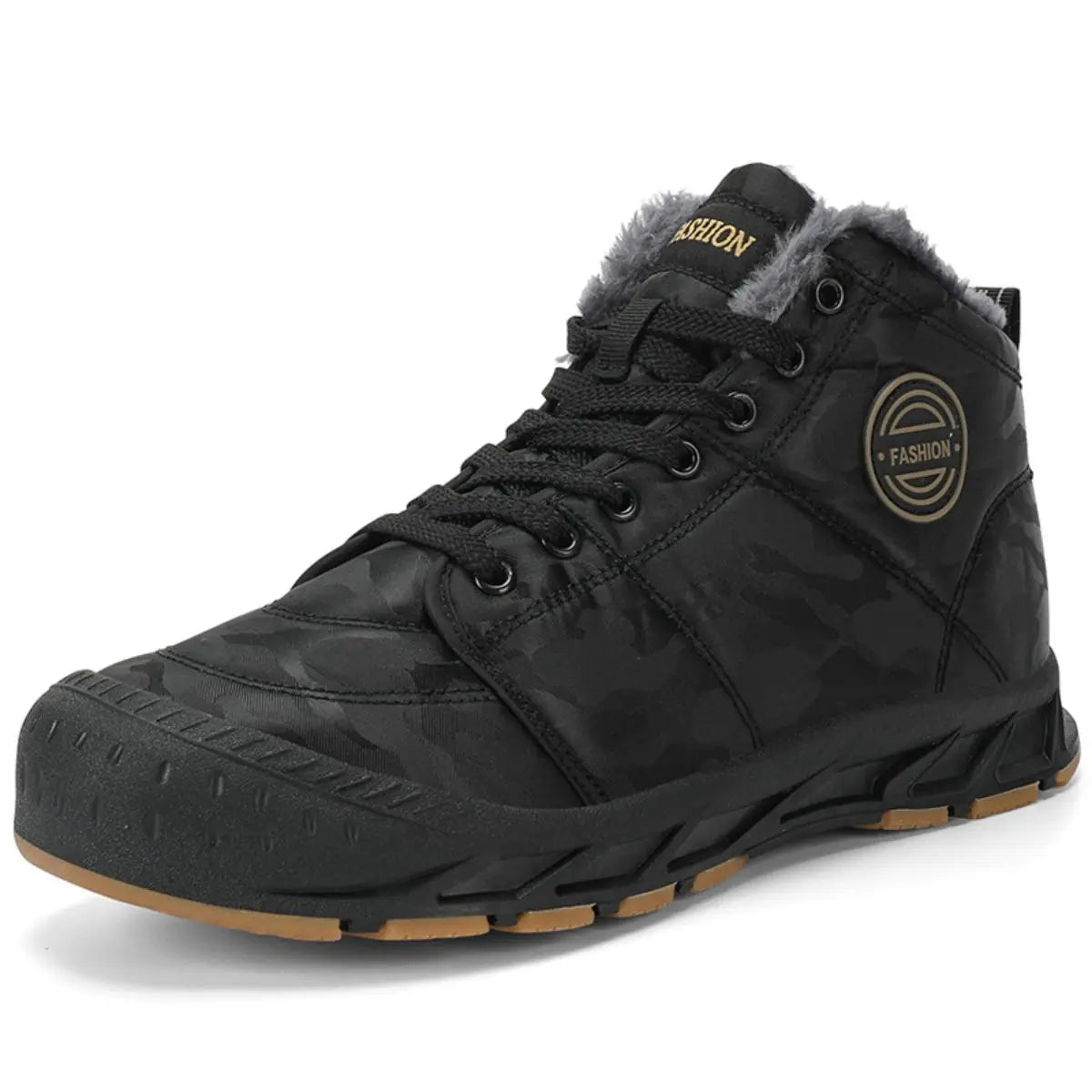 Men’s Winter Trekking Snow Boots | Water-Resistant Fully Fur-Lined Lightweight Hiking Shoes