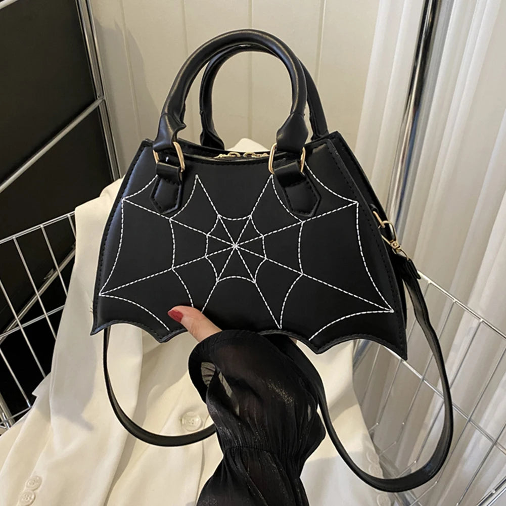 Women's Top-handle Bags Halloween Bat Wing Shoulder Bags Creative Crossbody Bag PU Leather Novelty Small Handbags Fashion Purses