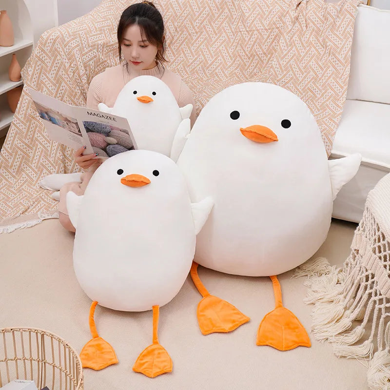 White Duckling Doll Plush Toy | Soft Duck Doll Bed Pillow for Girls | Children's Comfort Rag Doll | Birthday Gift for Kids | Alo Trendy