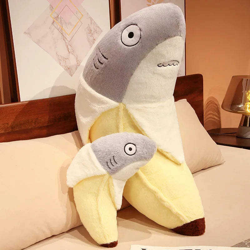 New Kawaii Transform Shark Banana Plush Toy Stuffed CuteShark Doll Animal Pillow Soft Cartoon Cushion Kid Christmas Gift | Alo Trendy