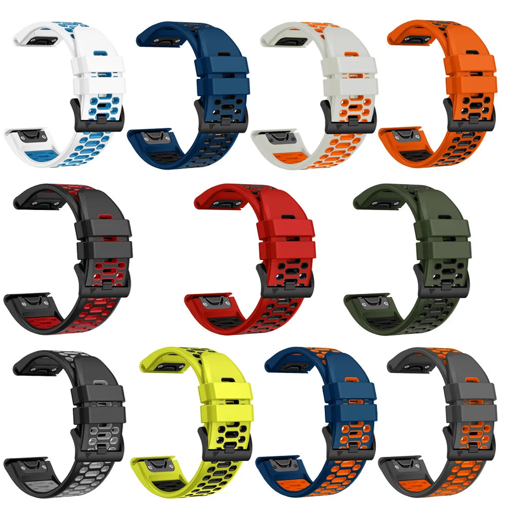 QuickFit Silicone Watch Strap | For Garmin Instinct 2X Solar | 26mm 22mm Watchband | For Garmin Fenix 6X 6 Pro 5X 5 Plus 7X 7 | Bracelet | Alo Trendy