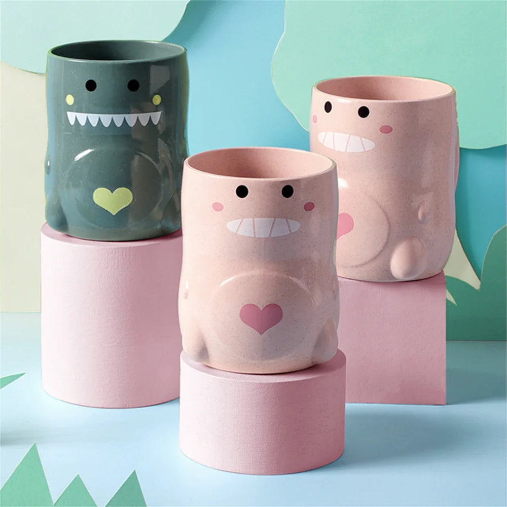 Adorable and Novel Dinosaur Mouthwash Cups Will Make Children Brushing Teeth and Decorate Your Bathroom Acrylic Toothbrush | Alo Trendy