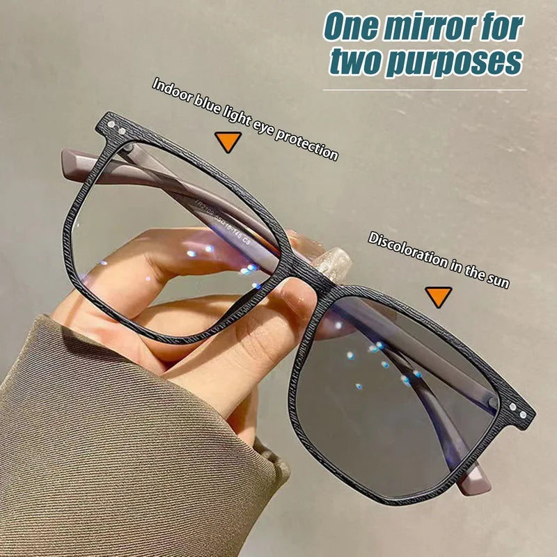 Fashion Photochromic Glasses | Anti Blue Light Eye Protection | Computer Gradient Glasses | Women Men Eyeglasses Eyewear | Alo Trendy