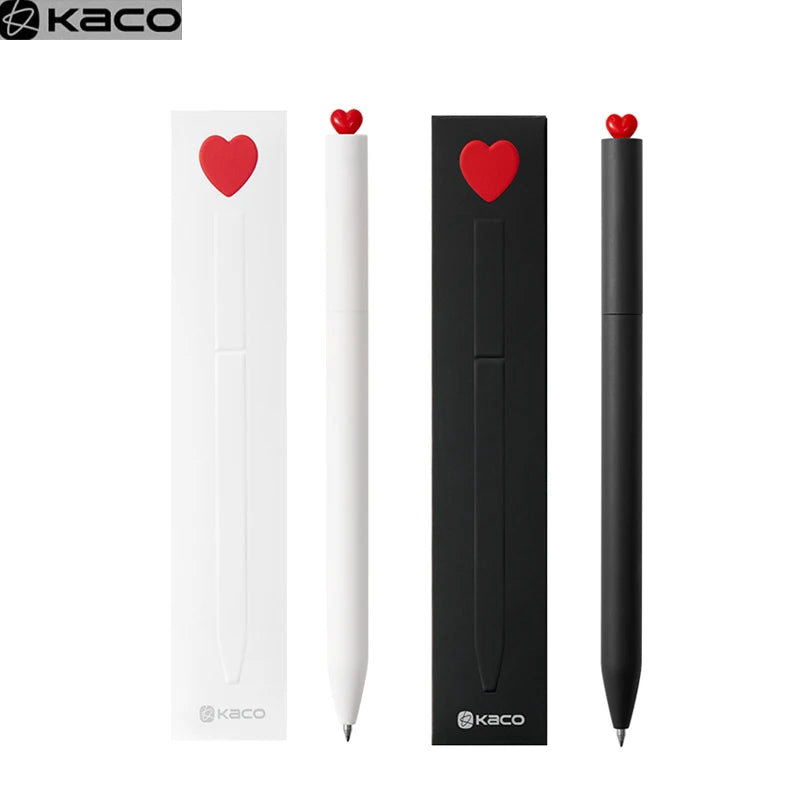 Cute LOVE Gel Pens Rotate 0.5mm Black Ink Refills Ballpoint Pen Set Girls Kawaii Stationery For Valentine's Day Gift | Alo Trendy