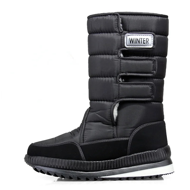 Men’s Mid-Calf Snow Boots | -40° Warm Winter Shoes | Thicken Plush Non-Slip Platform Booties in Plus Sizes