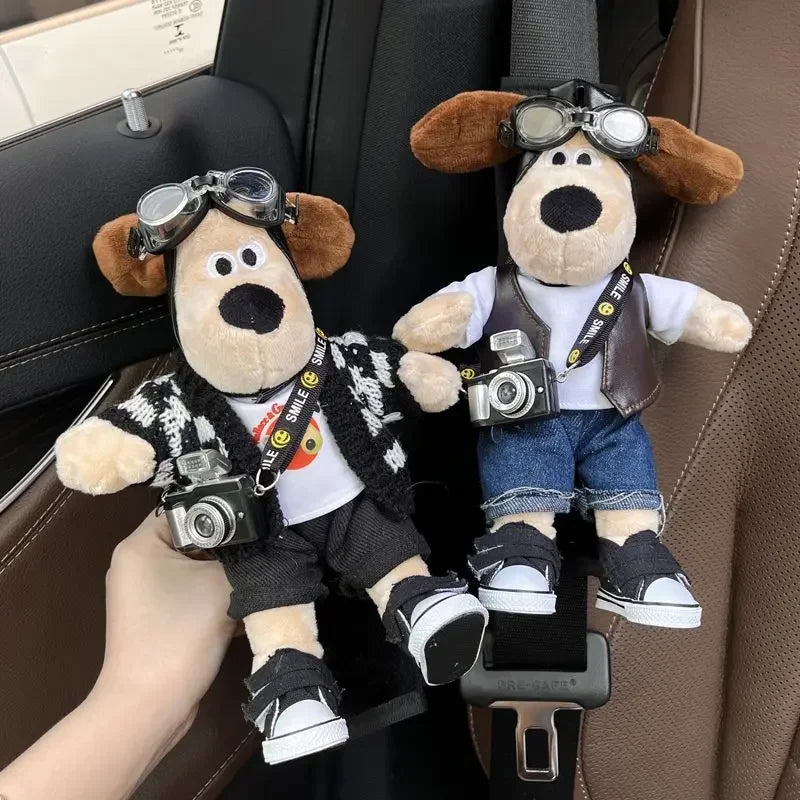 New Car Seat Belt Shoulder Guard Cute Creative Master Dog Doll Car Insurance Belt Anti-abrasion Soft Protection Cover | Alo Trendy