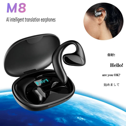 Bluetooth 5.1 Translation Headphones | 144 Languages Smart Voice Wireless Music Earphones Translator | Instant Translate 2024