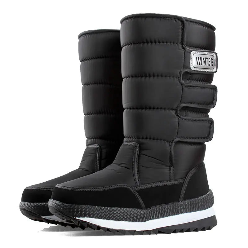 Men’s Mid-Calf Snow Boots | -40° Warm Winter Shoes | Thicken Plush Non-Slip Platform Booties in Plus Sizes