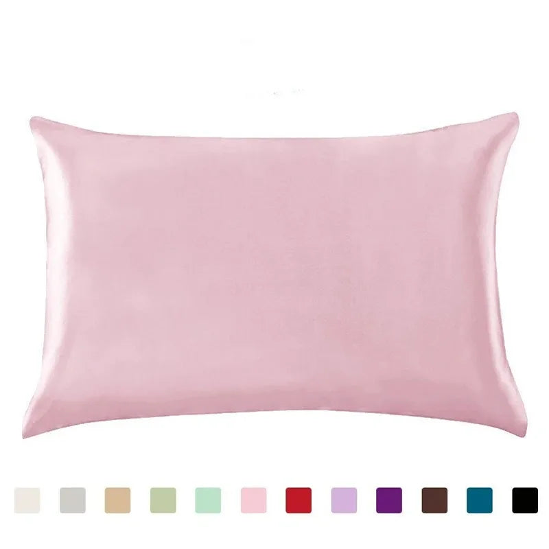 100% Mulberry Silk Satin Pillowcase | Queen Standard Soft Pillow Cover for Home Decor | Square Chair Seat or Decorative Pillow Cover