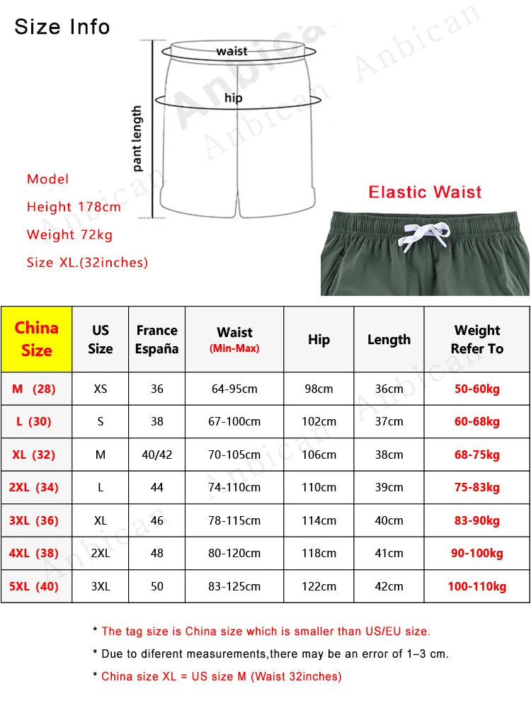 Men's Quick Dry Nylon Fitness Training Shorts | Plus Size Running Sports Shorts | Workout Gym Short Pants