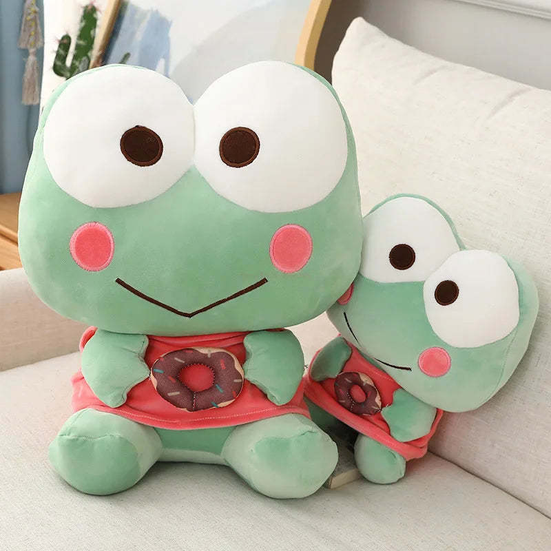 Anime Donuts Cute Kero Kero Keroppi Doll | Adorable Throw Pillow for Children’s Day Gift | Kawaii Kero Keroppi Plush Toy