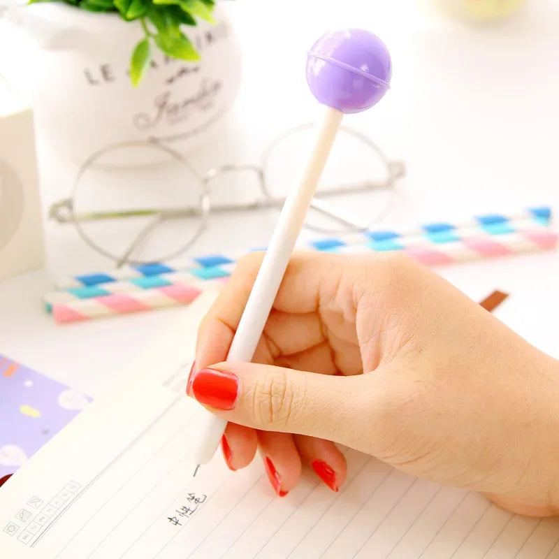 36pcs Korean Stationery Creative Cute Lollipop Neutral Pen | Creative Needle Pens Signature Pen Black Ink Writing Wholesale | Alo Trendy