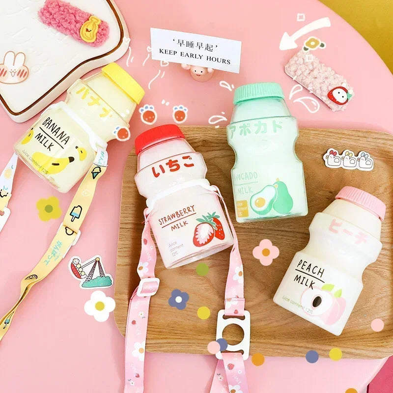 480ml Plastic Lovely Yogurt Water Bottle Travel Drinking Avocado Yakult Shape Kawaii Milk Bottle Children / Girls / Adults | Alo Trendy