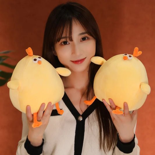 25/40cm Squishy Yellow Chick Plush Toy Pillow | Soft Stuffed Animal Chicken Plushies | Comfort Cushion Gift for Kids, Girls, Children