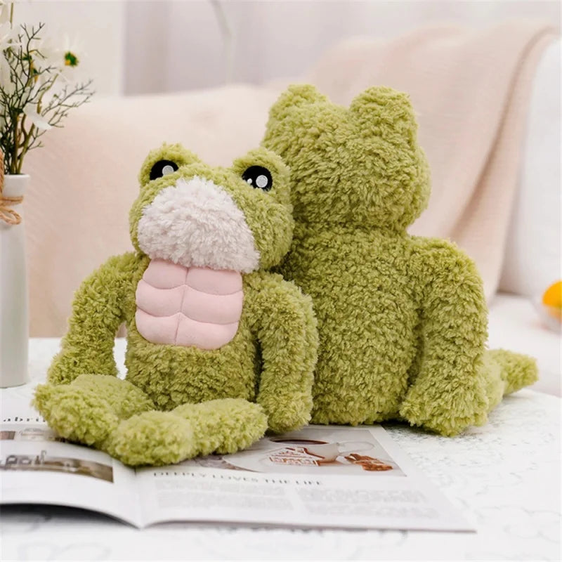 35/45cm Cute Frog Plush Toy Soft Stuffed New Animal Muscle Frog Plushie Creative Doll Toys for Kid Girls Birthday Gifts Decord | Alo Trendy