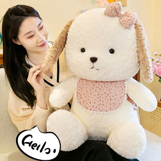 New Plush Scarf Little Milk Dog Doll Plush Stuffed Toy | Cute Children's Doll Kawaii Girl Sleeping in Bed Pillow | Birthday Gift | Alo Trendy