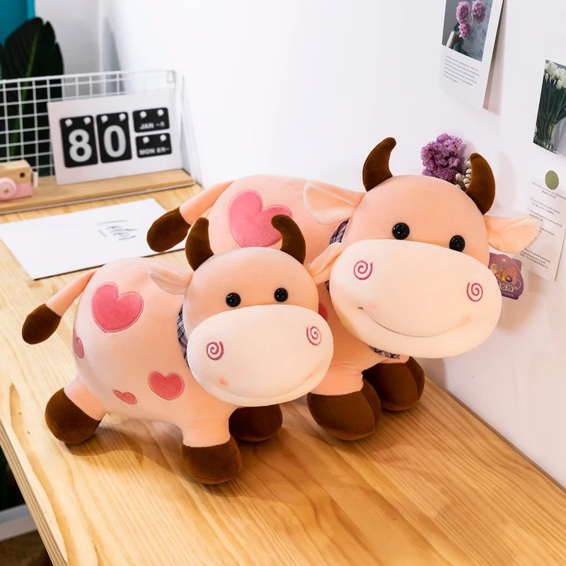 1PC Cartoon Cute Cow Plush Toy | Soft Animal Cattle Plush Toys | Bull Plush Doll | Kids Birthday Gifts | Baby Sleeping Pillows