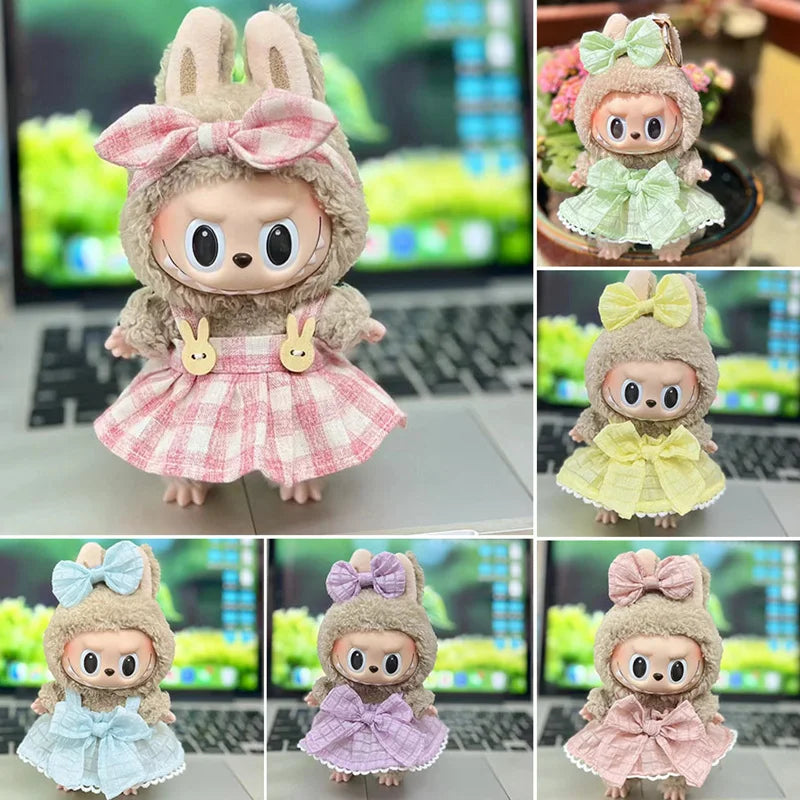 17cm Cute Mini Plush Doll's Clothes | DIY Sweater Hoodie Outfit Accessories for Korea Kpop Exo Labubu Idol Dolls | Kid Gift