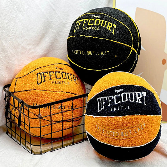 25CM Offcourt Basketball Pillow Anime Plush Toy | Simulation Basketball Soft Plush | Children's Birthday Christmas Gift