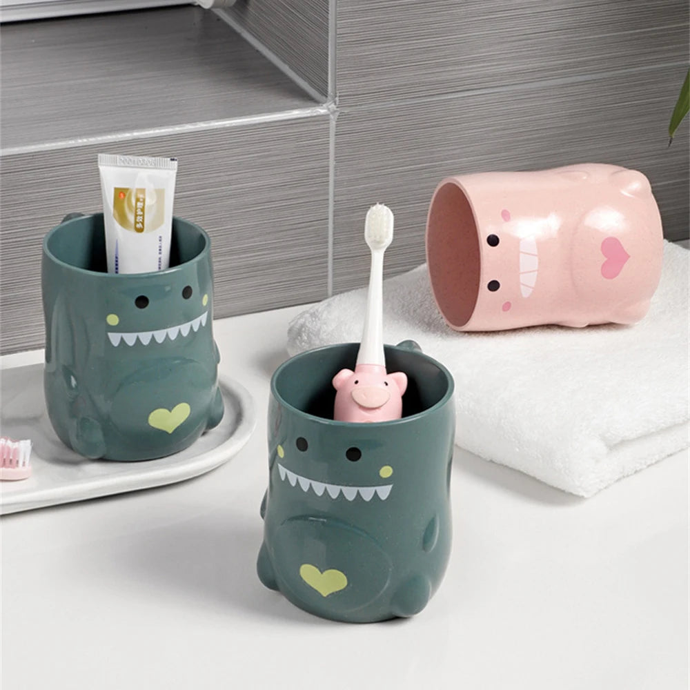 Adorable and Novel Dinosaur Mouthwash Cups Will Make Children Brushing Teeth and Decorate Your Bathroom Acrylic Toothbrush | Alo Trendy