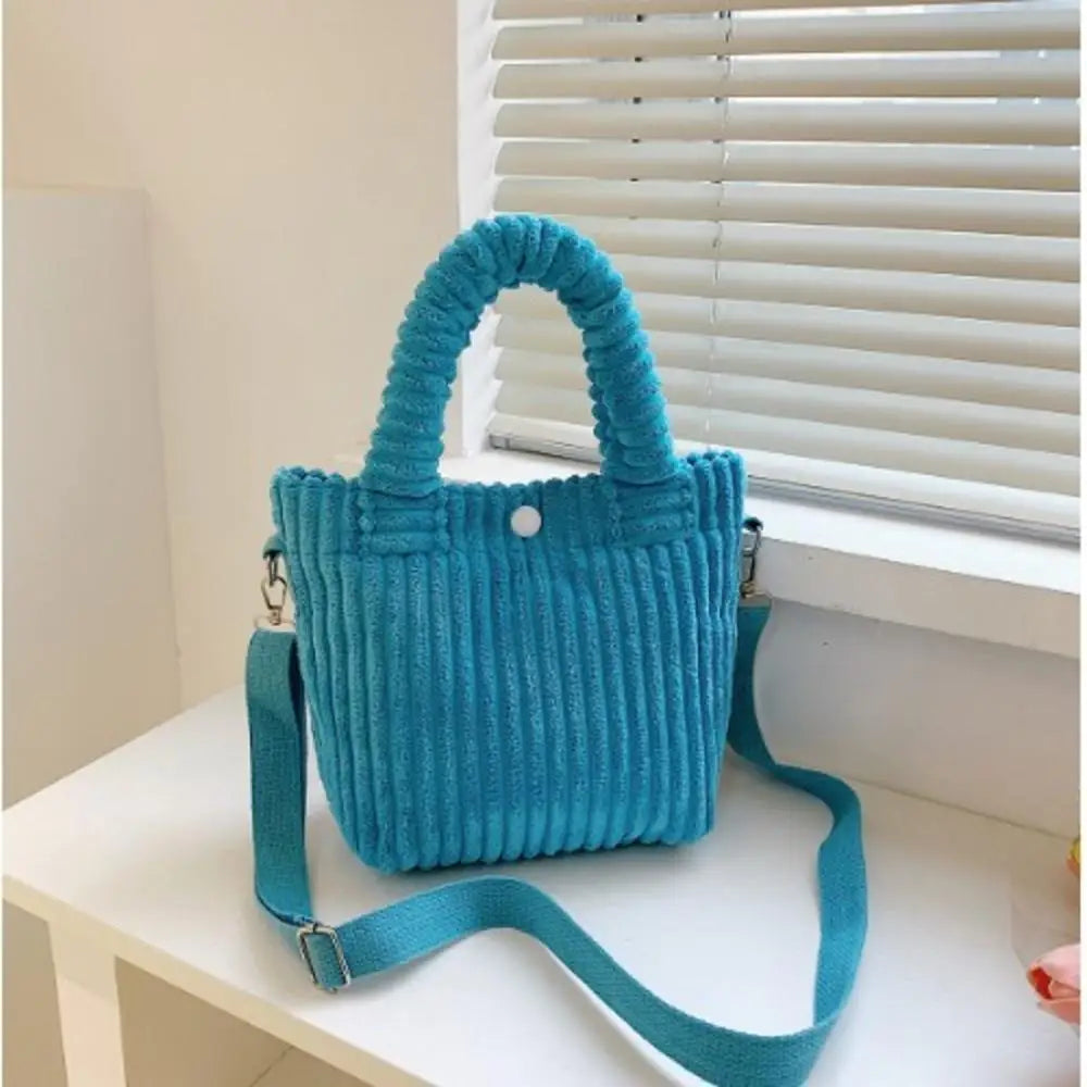 Winter Lamb Plush Handbag Women Bags Fashion Korean Large Capacity Wrist Bag Clutch With Handle Females Shopping Bag Bucket Tote