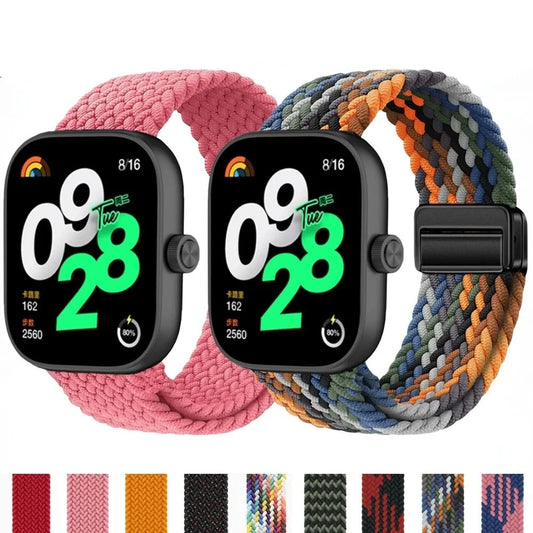 Braided Nylon Strap for Redmi Watch 4 | Magnetic Buckle Loop Bracelet | Breathable Sport Wristband for Redmi Watch 4 Smart Watch