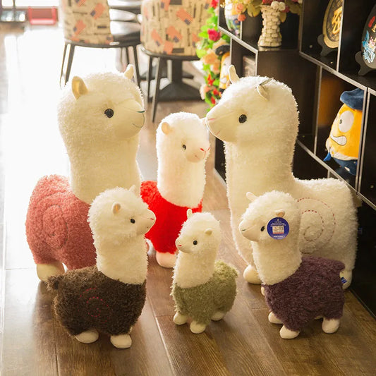 25cm New Alpaca Plush Toy | 6 Colors Cute Animal Doll | Soft Cotton Stuffed Doll for Home Office Decor | Ideal Kids Girl Birthday Christmas Gift