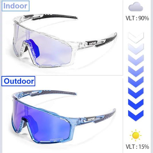 Smart Color-Changing Frame and Lens Photochromic Cycling Glasses | UV400 Sports Bike Sunglasses | Running Driving Outdoor | Alo Trendy