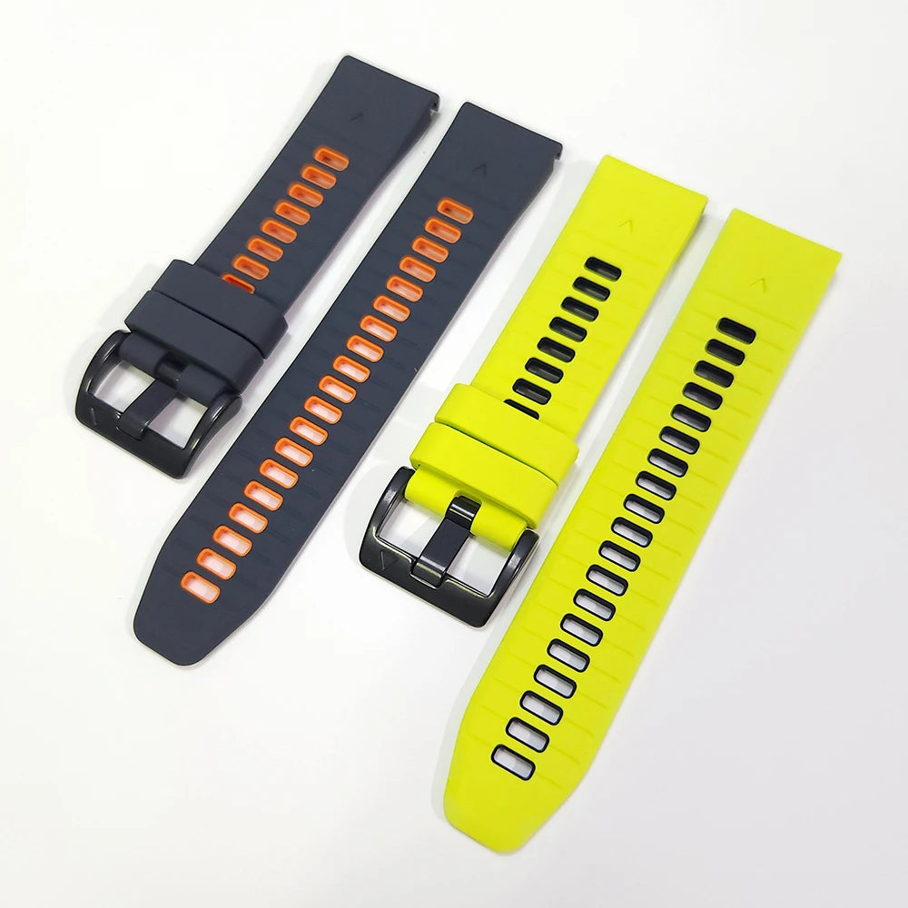 22mm 26mm Width Soft Silicone Watch Strap for Garmin | QuickFit Band for Fenix 7, 7X Pro, 6, 6X, 5, 5X Plus | Epix Pro Gen 2 47mm 51mm | Alo Trendy