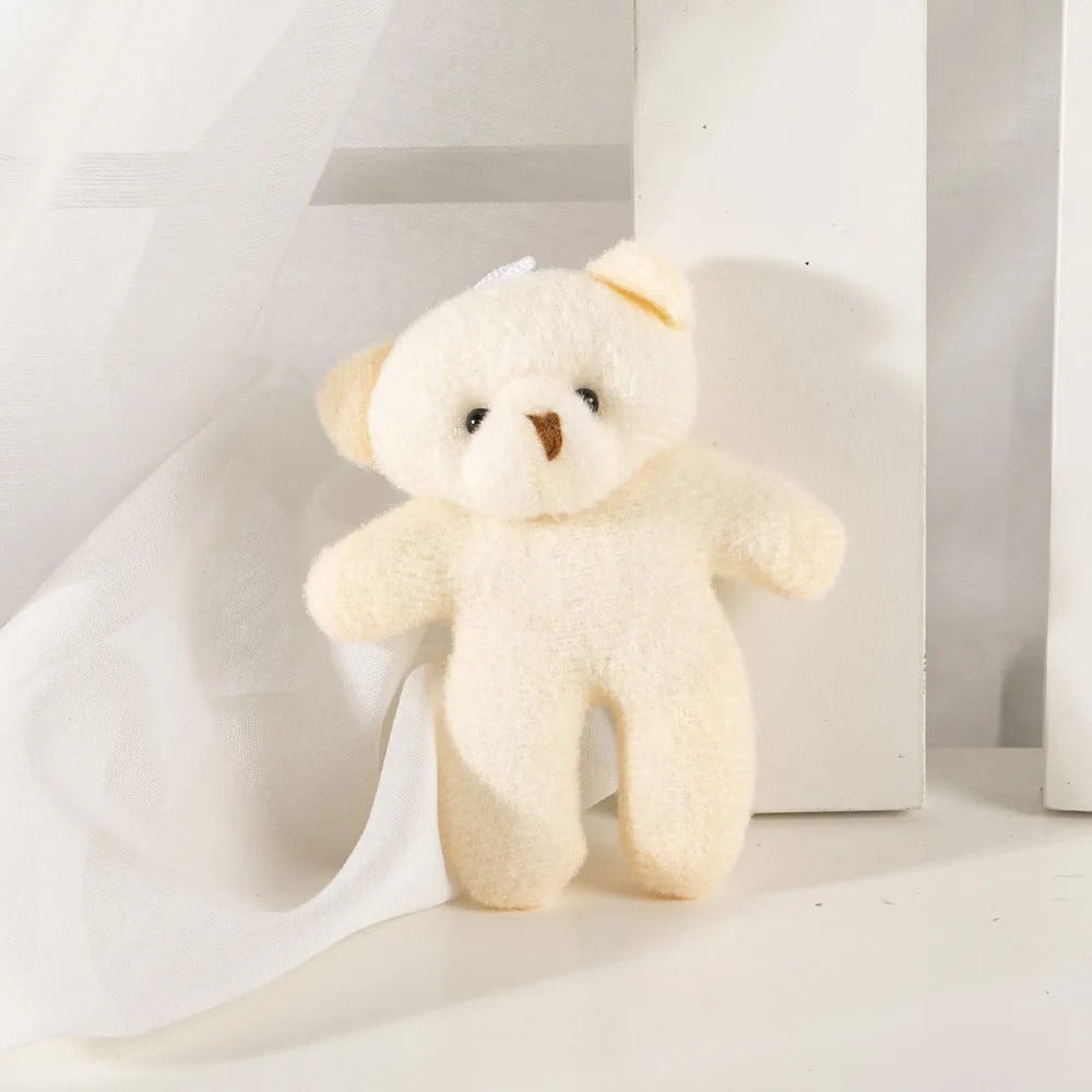 10PCS 12cm Little Bear Plush Toy | Teddy Bear Doll Pendant Keychain | PP Cotton Plush Toy | Perfect Gift for All Ages