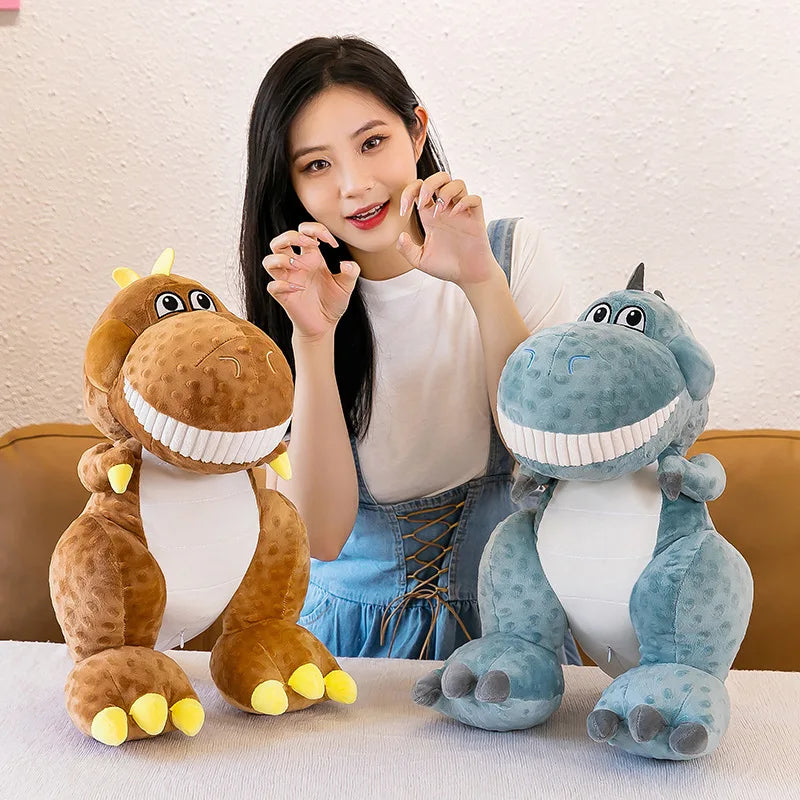 Cute Simulation Cartoon Green Blue Dinosaur Plushies Doll | Creative Boy Sleeping Pillow Plush Toy Tyrannosaurus Rex Doll Gifts | Alo Trendy