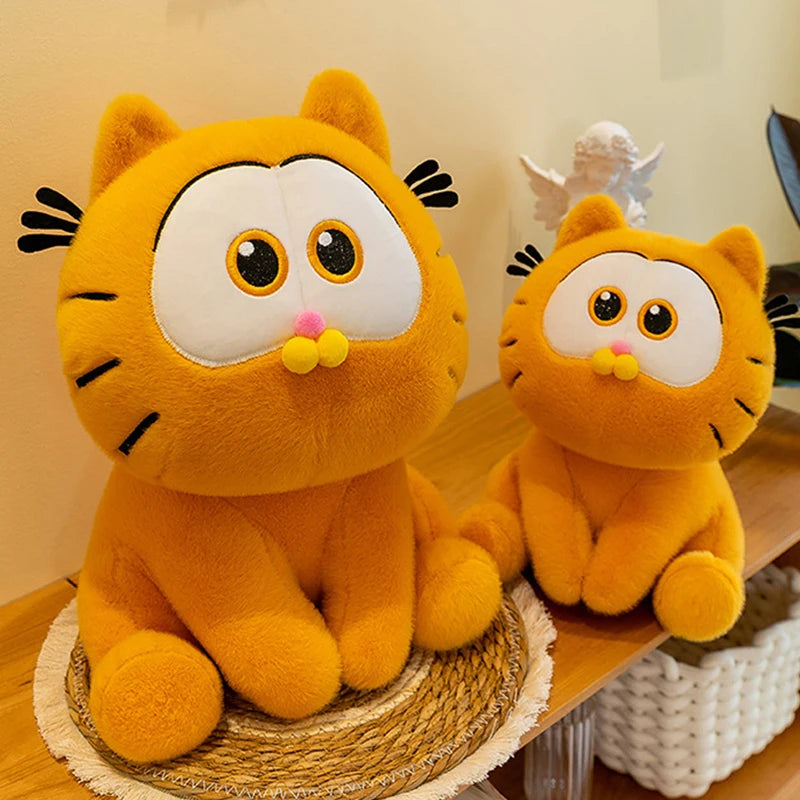 Adorable Orange Big Face Cat Plush Toy | Cute Big Eyes Chubby Cat Doll | Kawaii Stuffed Children's Birthday Gifts & Kid Sleeping Companion