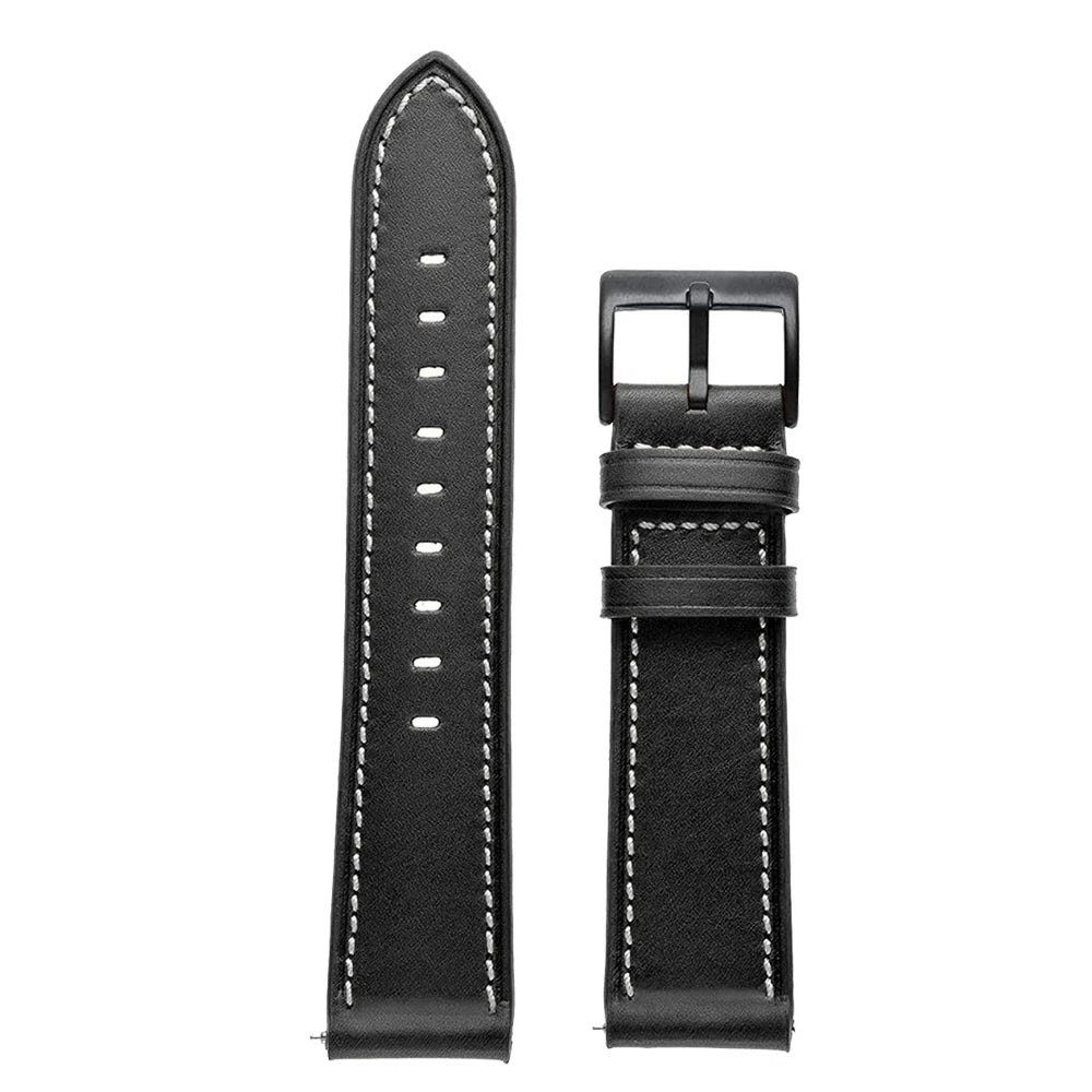 22mm Leather Band Straps For Garmin Forerunner 265 965 255 255M 245 645 158 55/Venu 2 Plus/Vivoactive 4 3/Venu2 SQ 2 Bracelet | Premium Quality Wristbands for Garmin Smartwatches