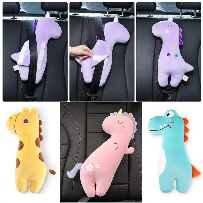 Car Safety Belt Cover Baby Seat Belt Protector Neck Cushion Sleeping Head Support Unicorn Cute Pillow Belt For Children Girl Boy | Alo Trendy