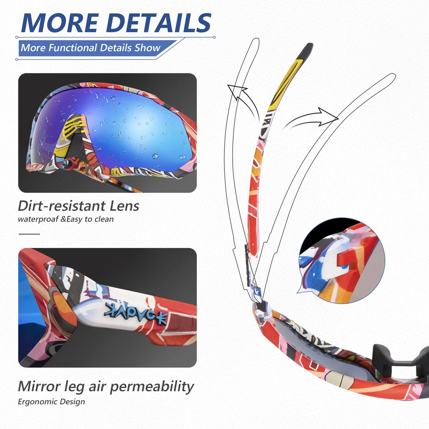 Photochromic Cycling Glasses for Men | Bike Sunglasses with UV400 Protection | Sports Goggles for MTB Bicycle Eyewear | Riding Protection