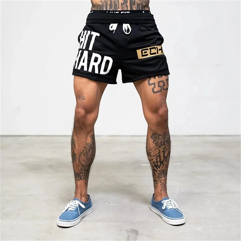 Men's Casual Sports Shorts | Fitness Exercise Beach Shorts | Breathable Mesh Jogger Men's Brand Shorts