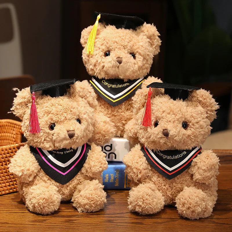 New Graduation Teddy Bear Plush Toy Cute Stuffed Animals Teddy Bear with Doctoral Cap Plushies Soft Kids Toys for Girls Gifts | Alo Trendy