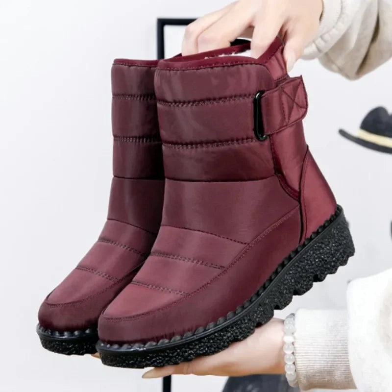 Women’s Waterproof Winter Snow Boots | Non-Slip Platform Warm Ankle Boots | Cotton-Padded Botas de Mujer