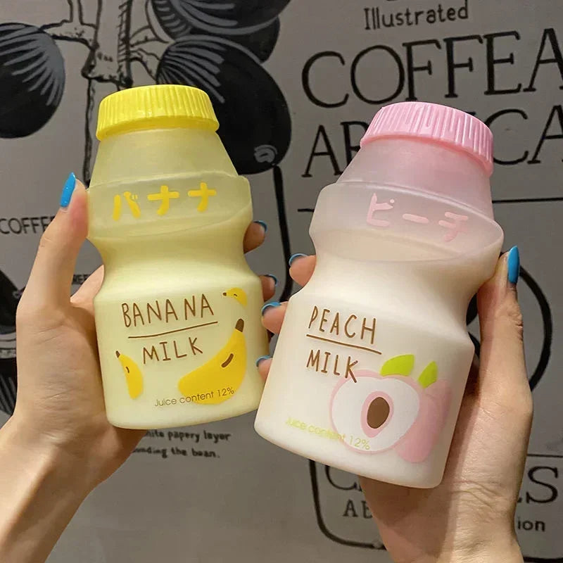 480ml Plastic Lovely Yogurt Water Bottle Travel Drinking Avocado Yakult Shape Kawaii Milk Bottle Children / Girls / Adults | Alo Trendy