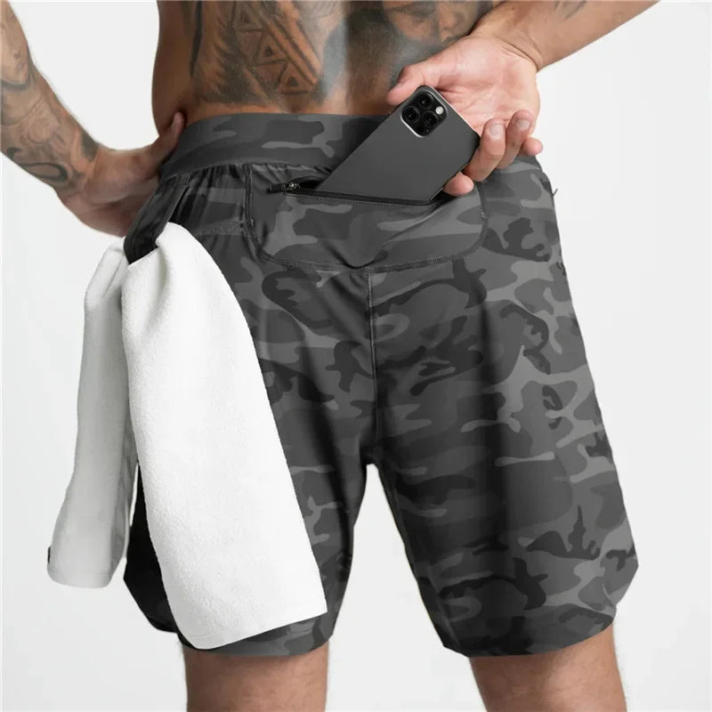 Men Running Bodybuilding Shorts | Summer Gym Workout Quick-Dry Breathable Sportswear | Multi-Pocket Jogger Shorts for Men