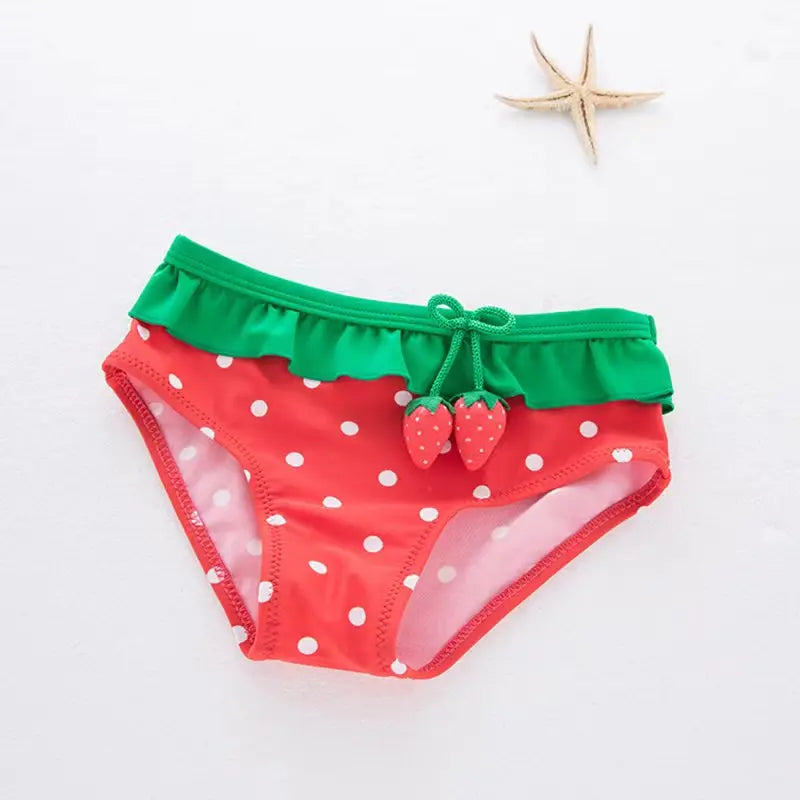 2024 Baby Swimwear Kids Girls 3 Pieces Swimsuit Bikini | Summer Children Cute Strawberry Pineapple Swimwear for Beach Vacation | Alo Trendy