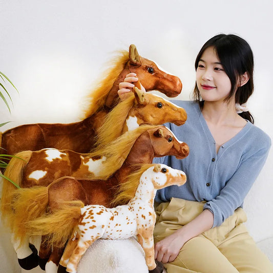 28-70CM Simulation Horse Plush Toys | Cute Stuffed Animal Doll | Soft Realistic Horse Toy for Kids, Newborns | Perfect Birthday Gift | Home Decoration