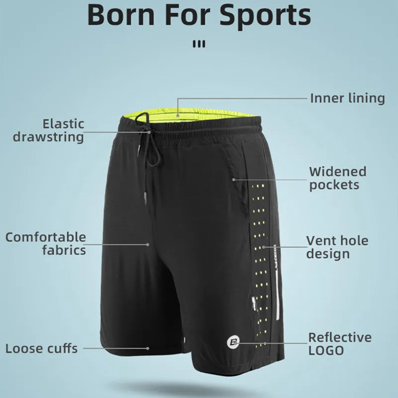 Running Shorts | Unisex Clothing | Exercise Gym Shorts | Spandex Jogging Fitness Shorts | Breathable Cycling Outdoor Sports Equipment