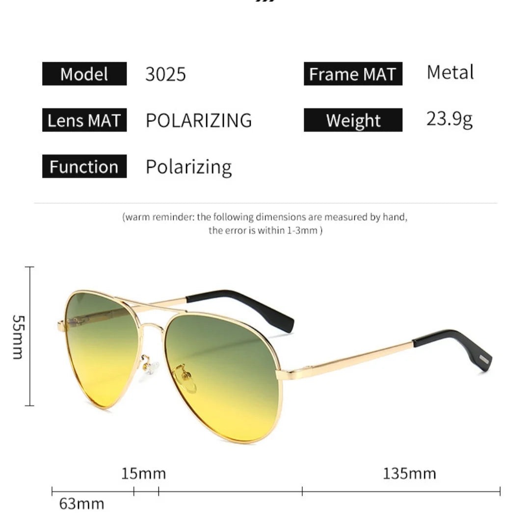 Color Change Sunglasses | Men Pilot Driving Photochromic Yellow Polarized | Women Sun Glasses Aviation Day And Night Vision | Oculos | Alo Trendy