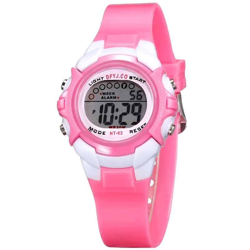 Digital Kids Watch | 7-Colors LED Waterproof Child Watch | Sport Silicone Strap | Kids Watches | Student Gift for 3-10 Year Girls Boys