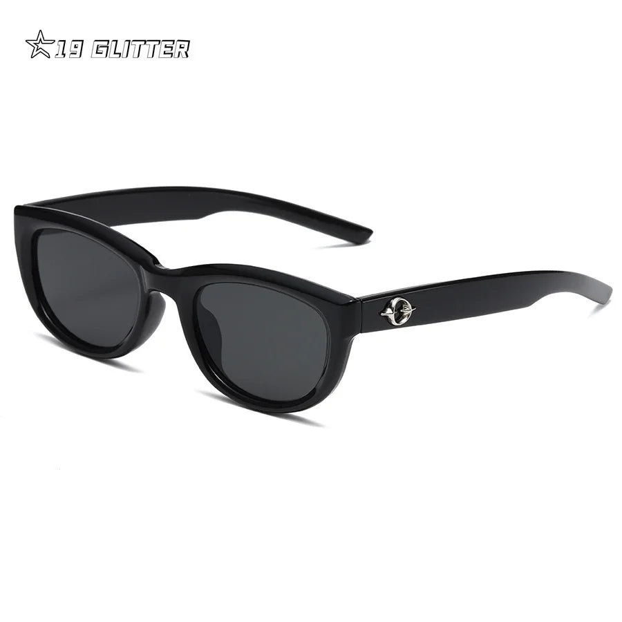 Retro Oval Frame Sunglasses Personality Catwalk | Small Frame Sunglasses | Men's/Women's Universal UV400 Eyewear | Alo Trendy