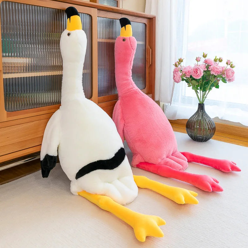 130cm/160cm Giant Flamingos Plush Toys | Cute Birds Stuffed Animals Kids Sleeping Pillows Room Decor Christmas Gifts for Girls