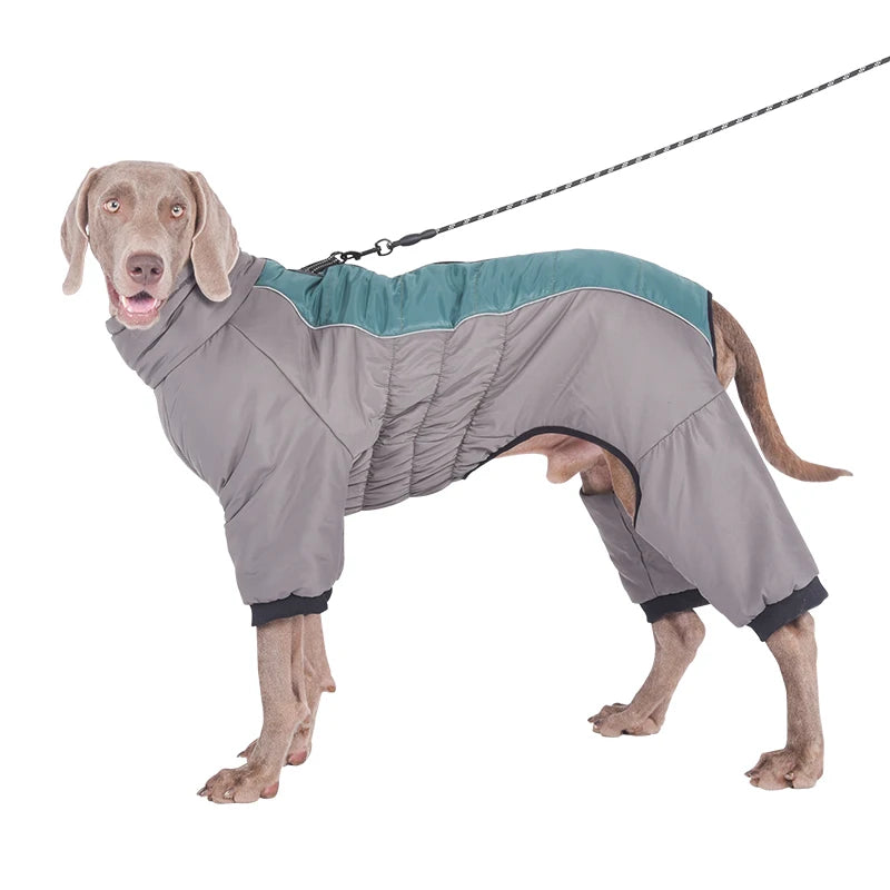 Waterproof Big Dog Rompers Jumpsuit for Medium Large Dogs Winter Thicken Pet Overalls Greyhound Labrador mascotas Suit Clothes